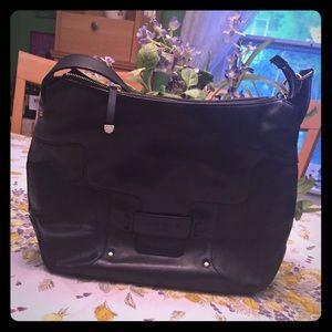 Kate Spade black leather shoulder bag